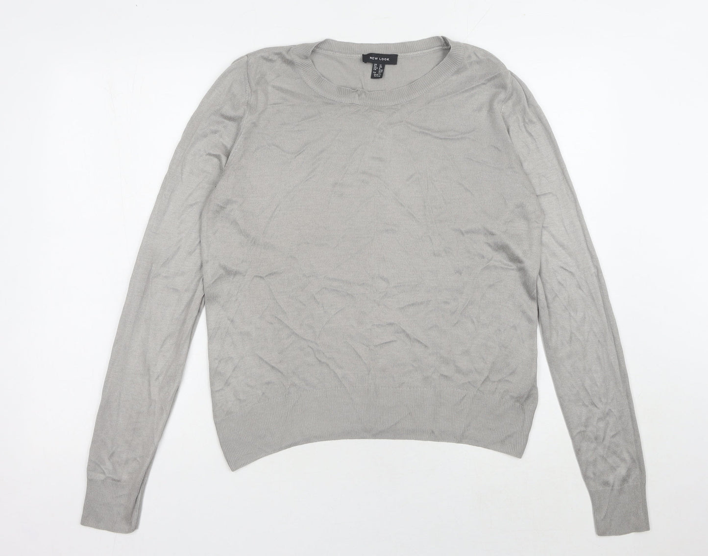 Womens UK Size 12 New Look Grey Pullover Jumper