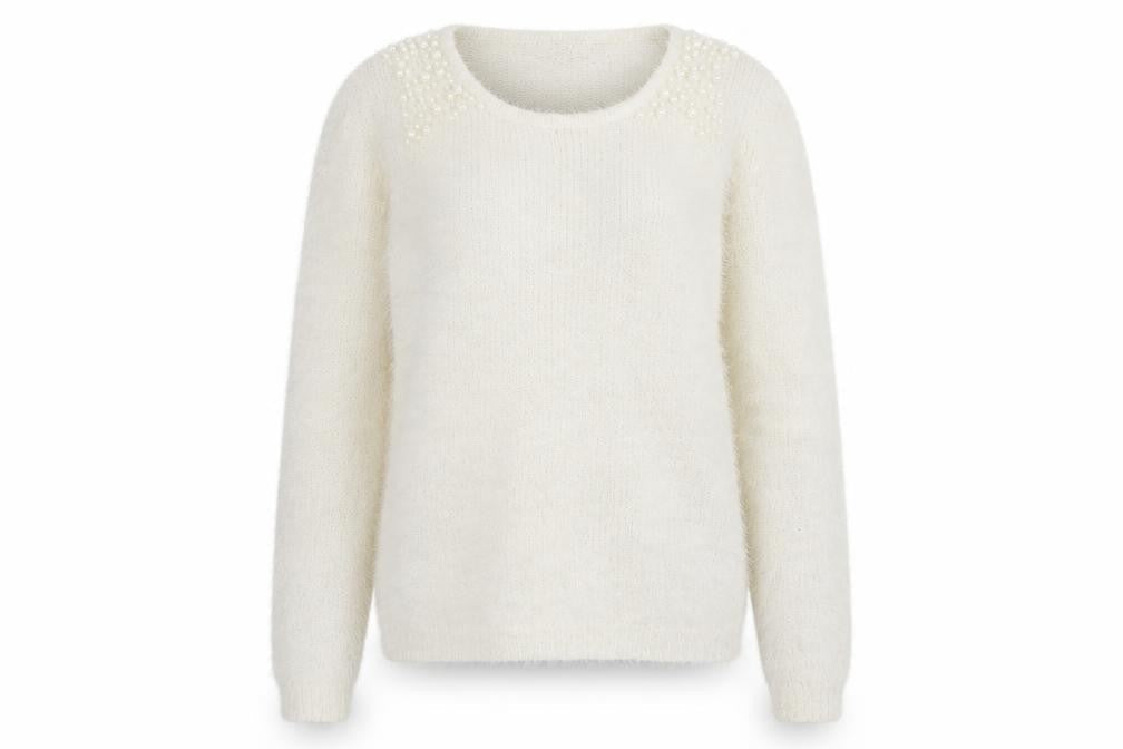 Womens UK Size 12 Onfire Ivory Pullover Jumper