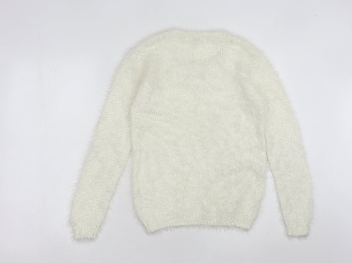 Womens UK Size 12 Onfire Ivory Pullover Jumper