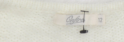 Womens UK Size 12 Onfire Ivory Pullover Jumper
