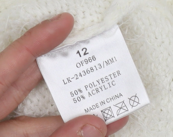 Womens UK Size 12 Onfire Ivory Pullover Jumper