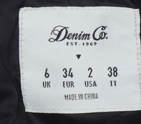 Denim Co. Women's Black Corduroy Jacket Size 6