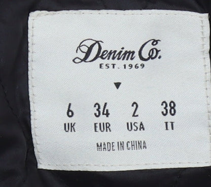 Denim Co. Women's Black Corduroy Jacket Size 6