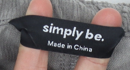 Simply Be Women's Grey Cargo Trousers Size 22