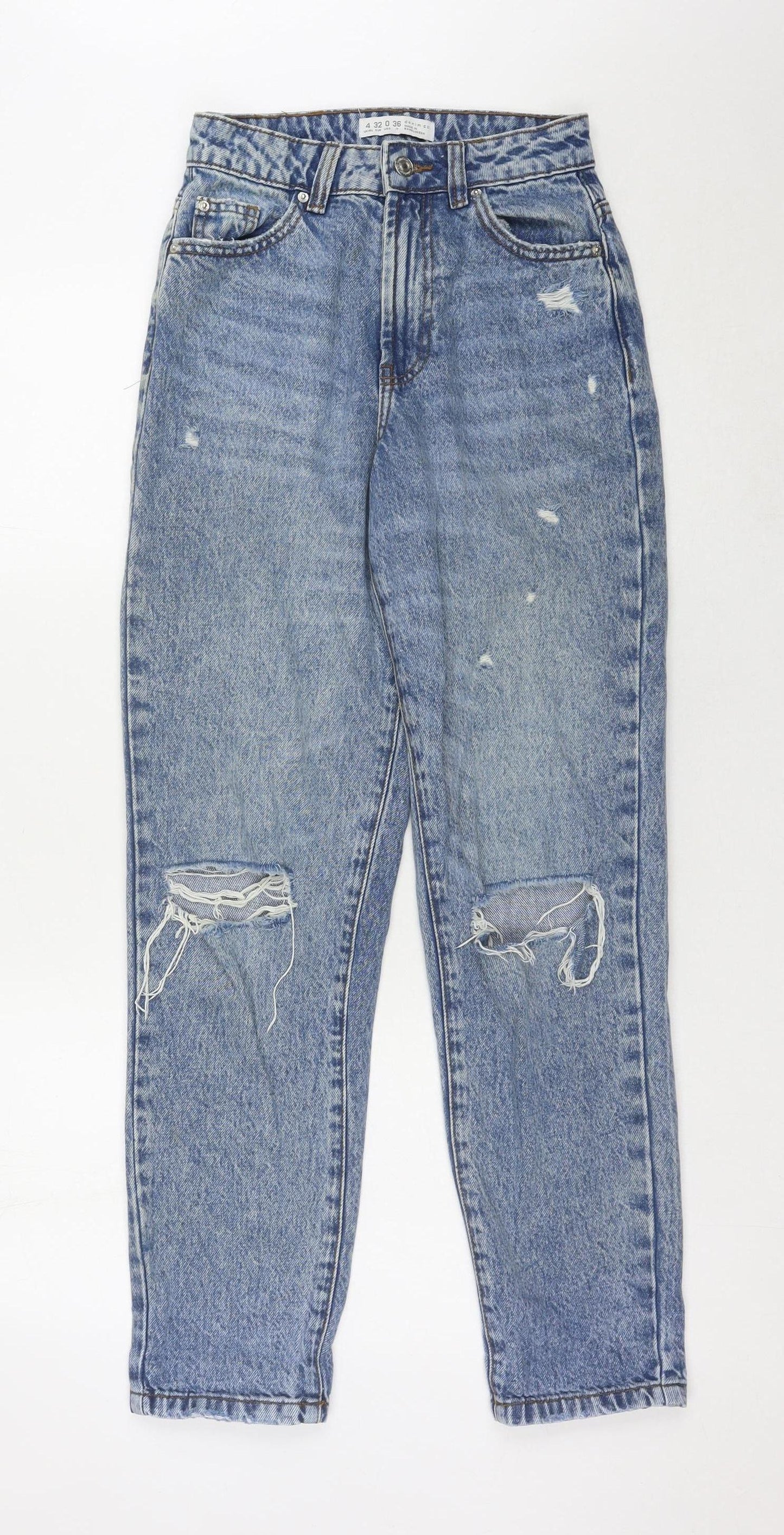 denim co. Women's Blue Relaxed Fit Mom Jeans Size 4