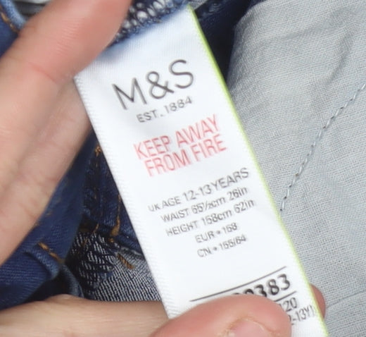 Marks and Spencer Girls Blue Skinny Jeans 12-13Y