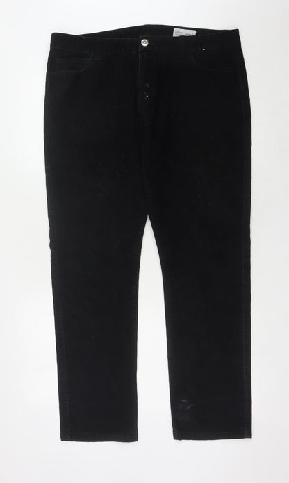 Denim Co. Men's Black Corduroy Trousers, Size 36