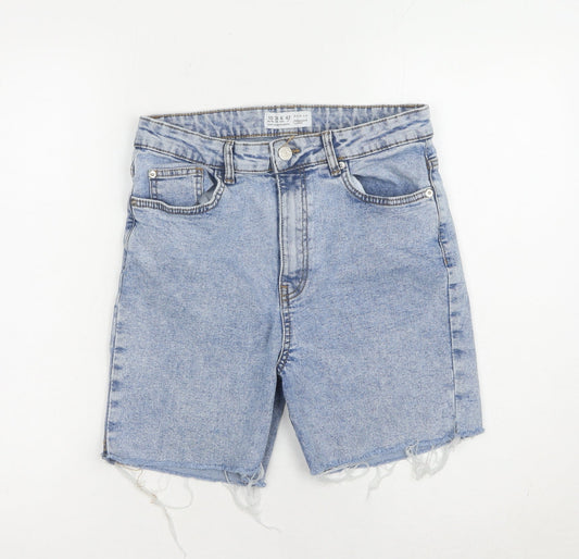Primark Women's Blue Cotton Cut-Off Denim Shorts Size 10
