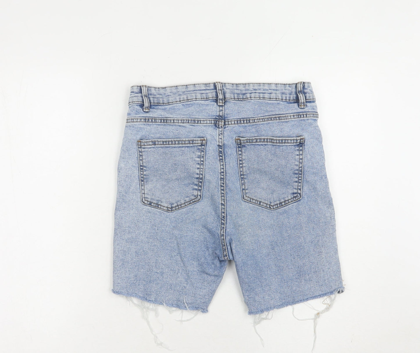 Primark Women's Blue Cotton Cut-Off Denim Shorts Size 10