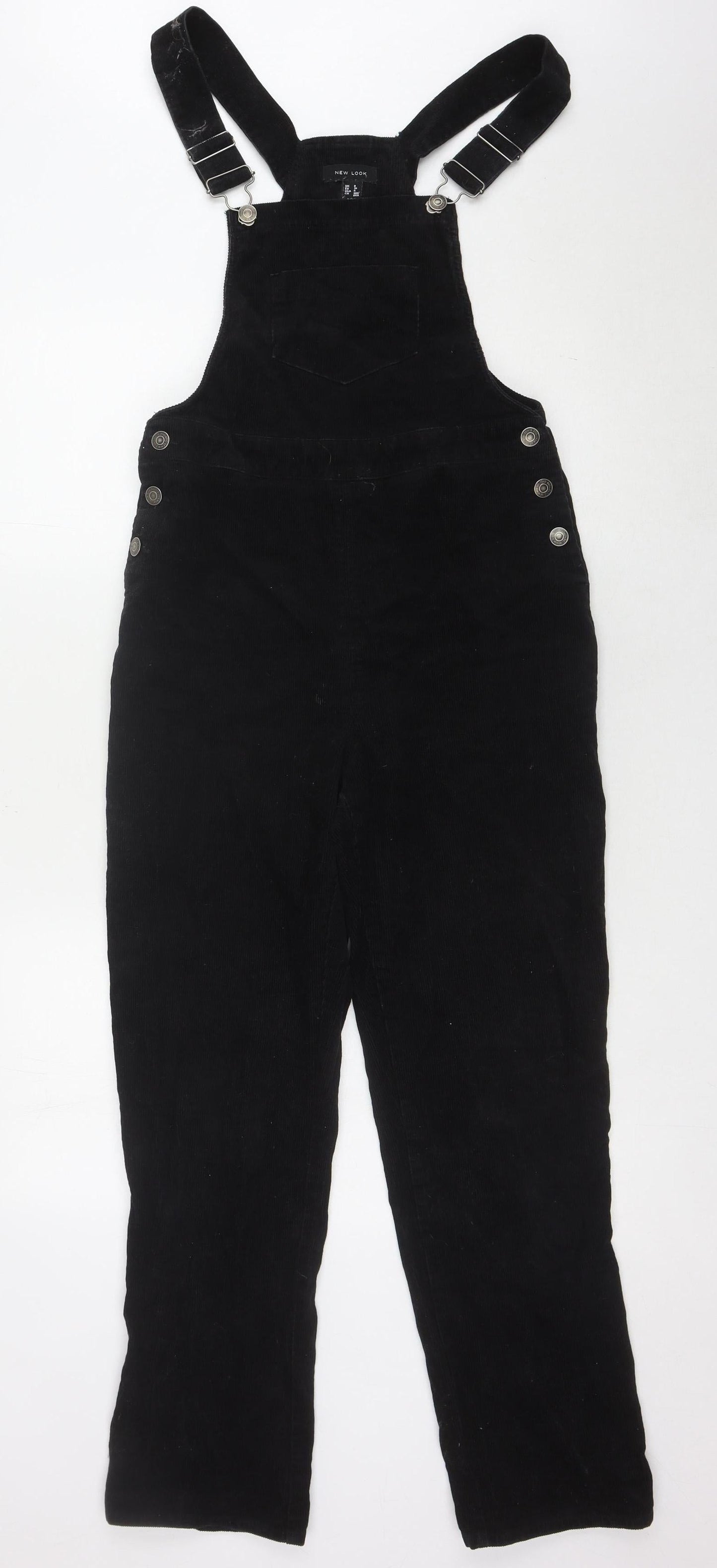New Look Women's Black Cotton Dungaree, Size 8
