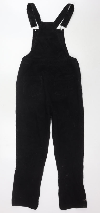 New Look Women's Black Cotton Dungaree, Size 8