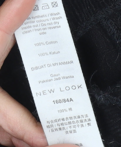 New Look Women's Black Cotton Dungaree, Size 8