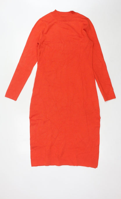 Jack Wills Red Midi Sheath Dress, Size 8, Women's