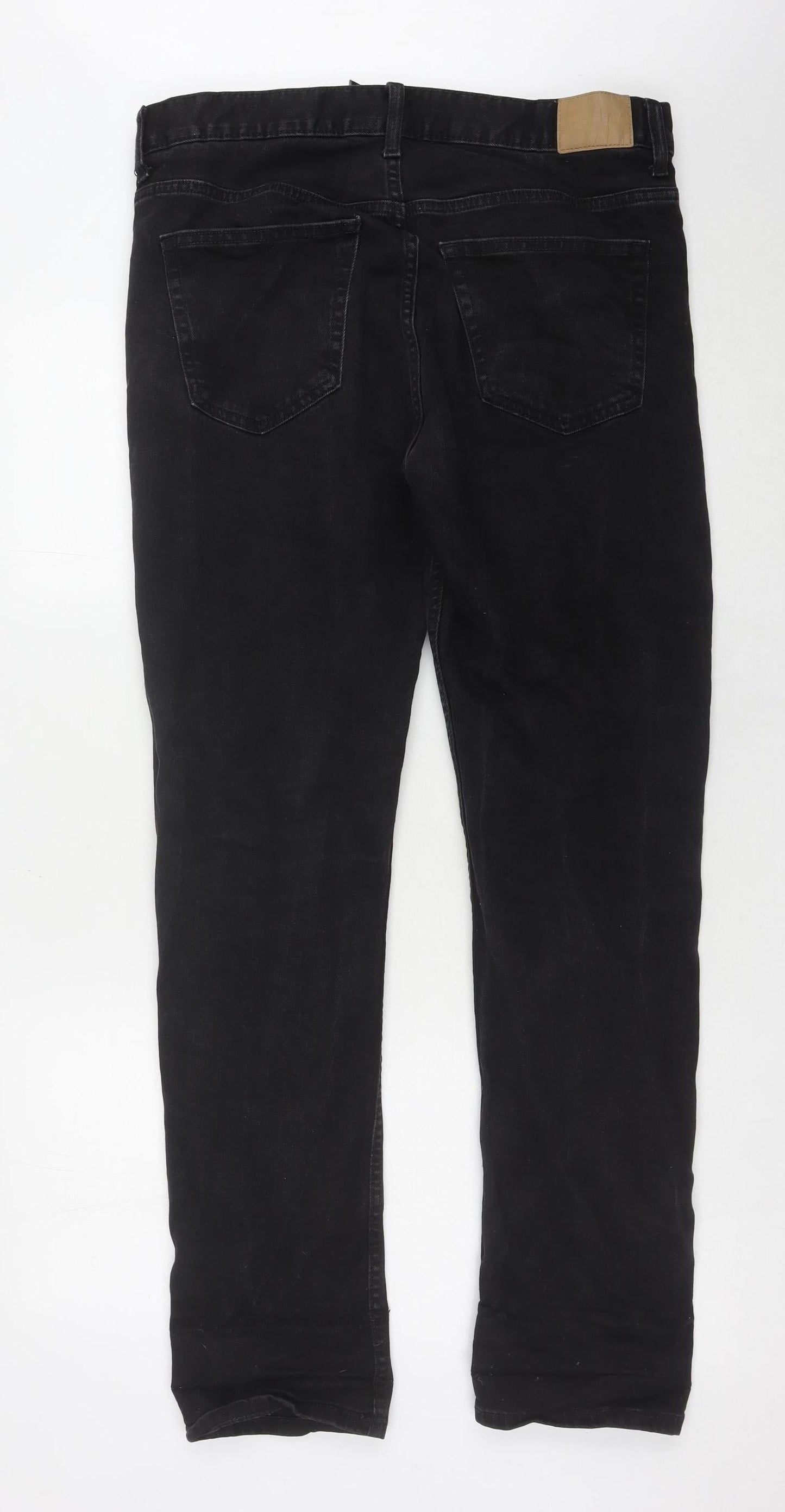 Weekday Men's Black Straight Jeans, Size 32, Regular Fit