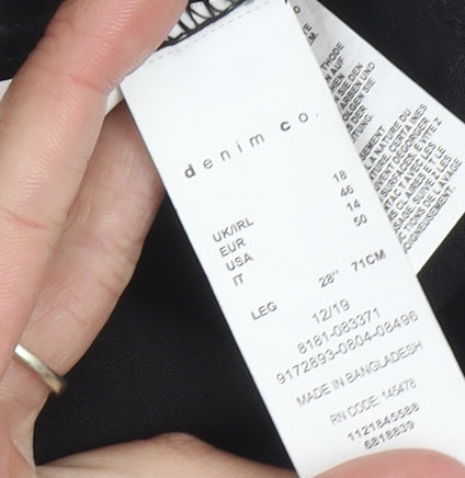 Denim Co. Women's Black Jegging, Size 18, New