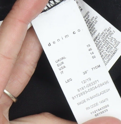 Denim Co. Women's Black Jegging, Size 18, New