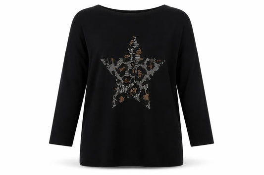 Womens UK Size S QED London Black Pullover Jumper