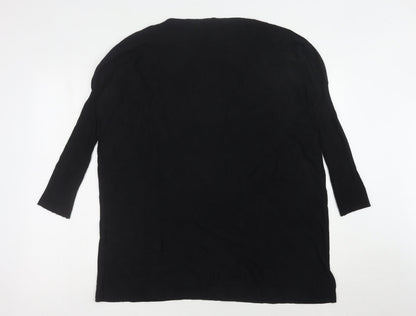 Womens UK Size S QED London Black Pullover Jumper