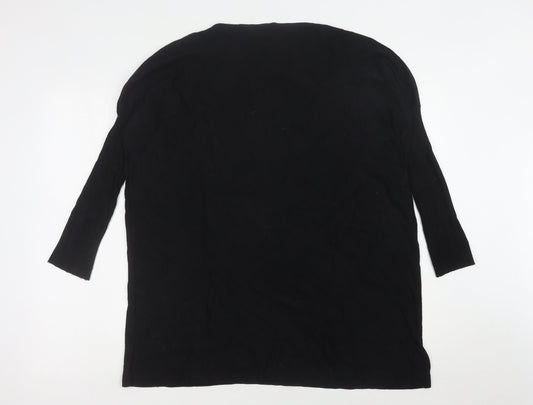 Womens UK Size S QED London Black Pullover Jumper