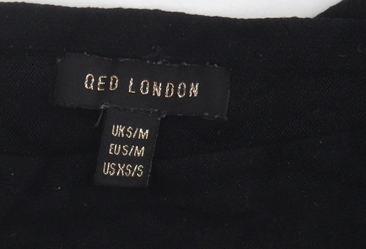 Womens UK Size S QED London Black Pullover Jumper