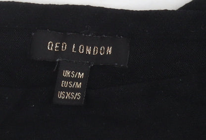 Womens UK Size S QED London Black Pullover Jumper
