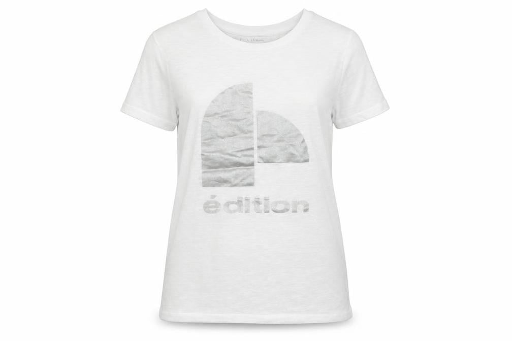 Front view of River Island Women's White UK 8 T-Shirt