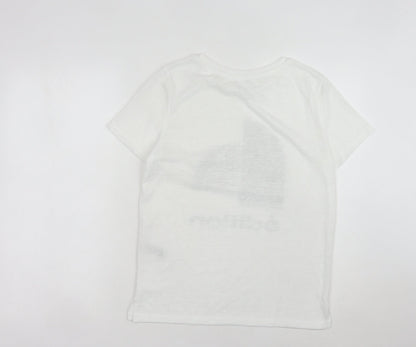 Womens UK Size 8 River Island White Basic T-Shirt