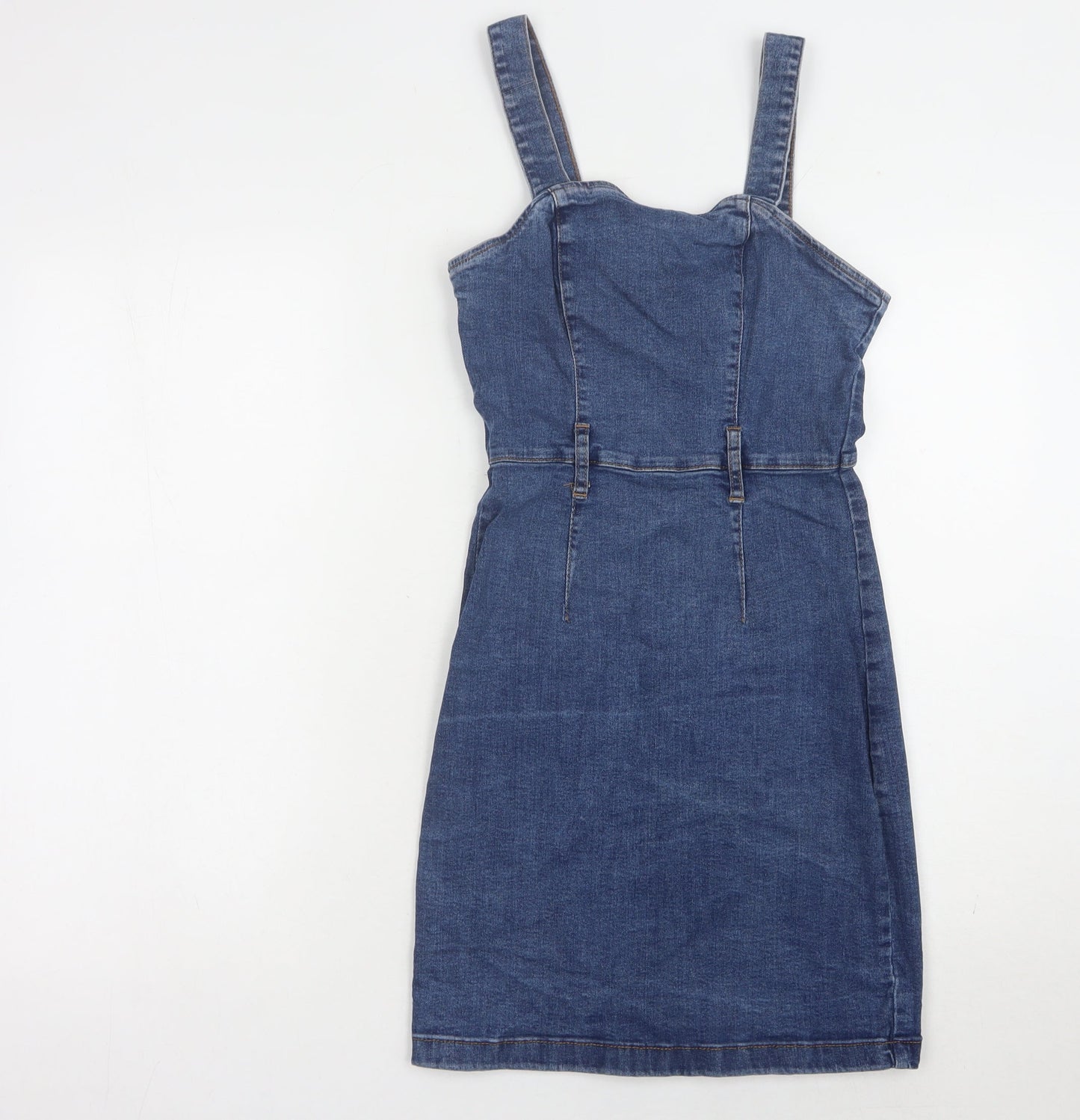 Denim Co. Women's Blue Pinafore Dress Size 10