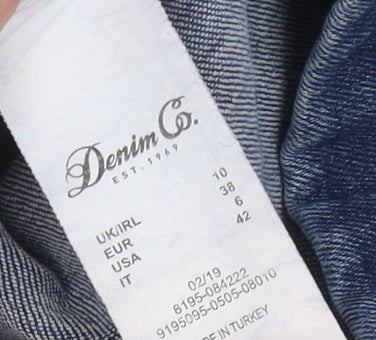 Denim Co. Women's Blue Pinafore Dress Size 10