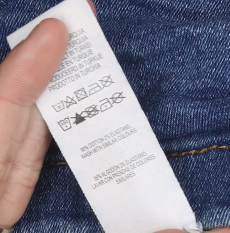 Denim Co. Women's Blue Pinafore Dress Size 10