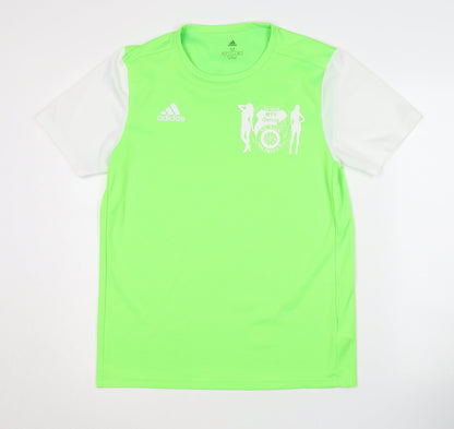 Adidas Men's Green Short Sleeve T-Shirt M