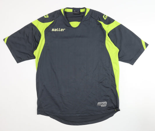 Saller Men's Grey Jersey Football Top L