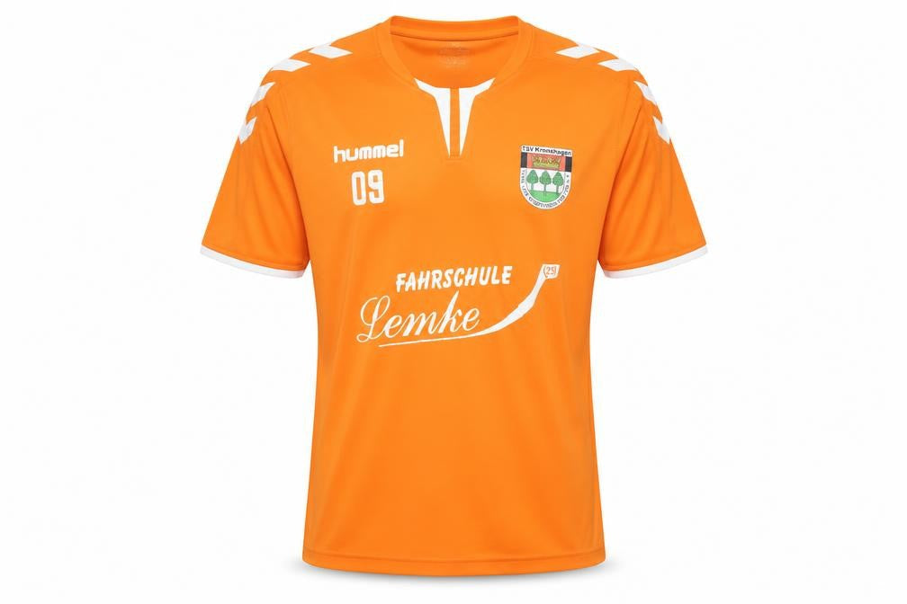Mens UK Size S Hummel Orange Football T-Shirt