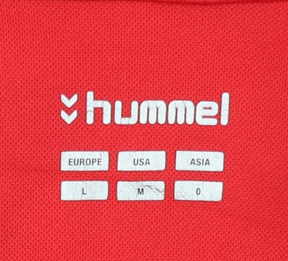 Hummel Men's Red Football T-Shirt L