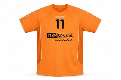 Mens UK Size L Hummel Orange Handball Sports T-Shirt