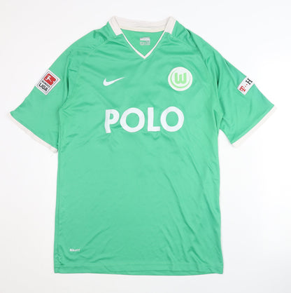 Nike Men's Green Football Jersey, L, Athletic Fit