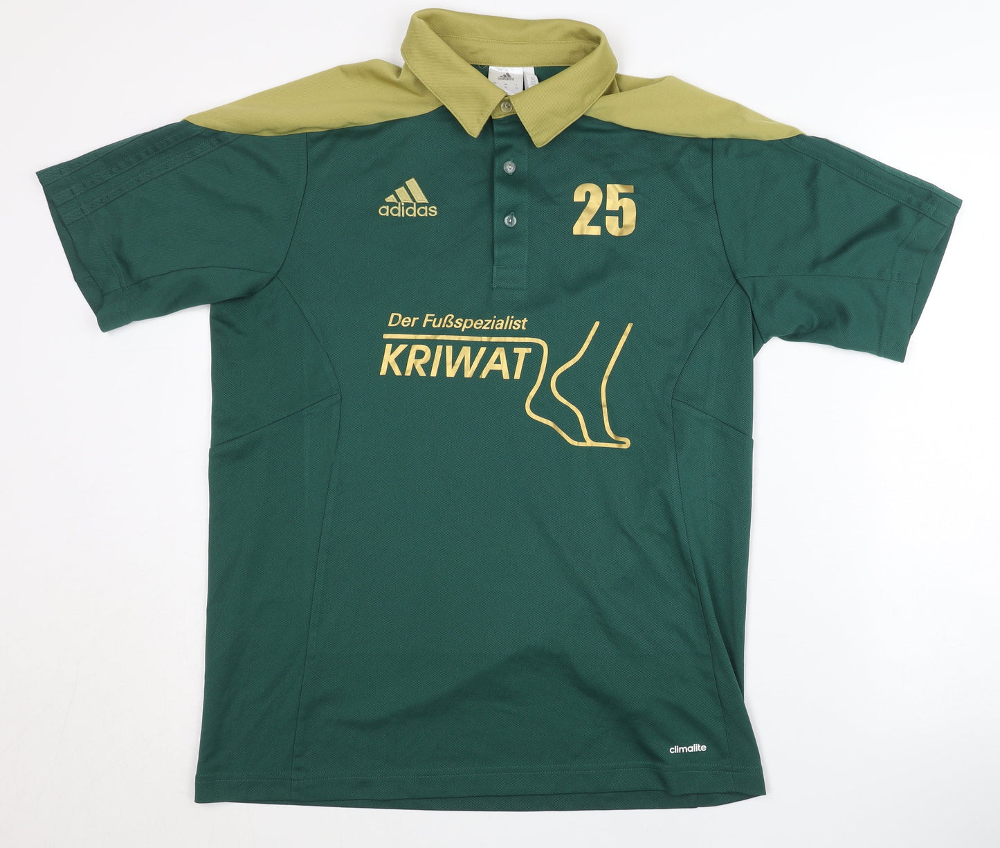 Adidas Men's Green Polo Shirt M Football Jersey