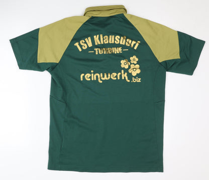 Adidas Men's Green Polo Shirt M Football Jersey