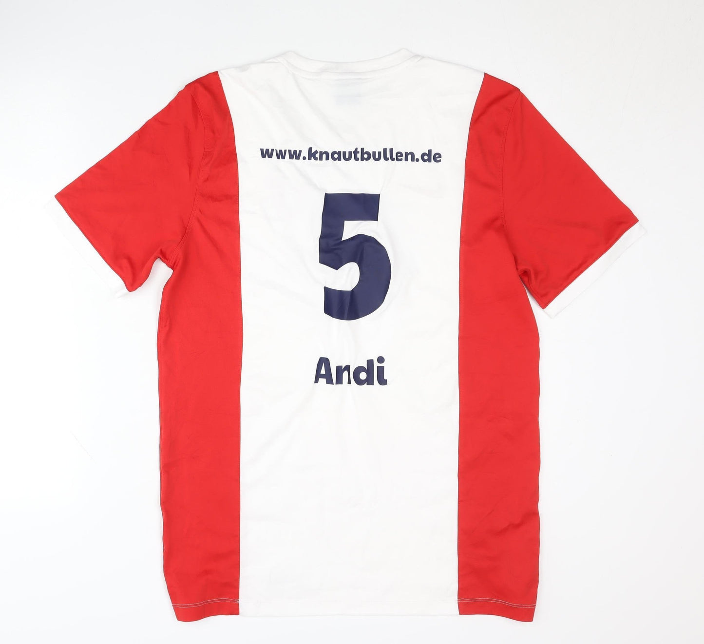 Nike Men's Red & White Jersey T-Shirt L