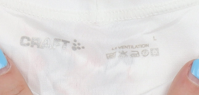 Craft Men's White Running T-Shirt L Athletic Fit