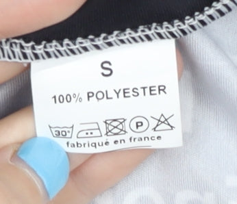 Men's Black Graphic Print Jersey, Size S, Polyester