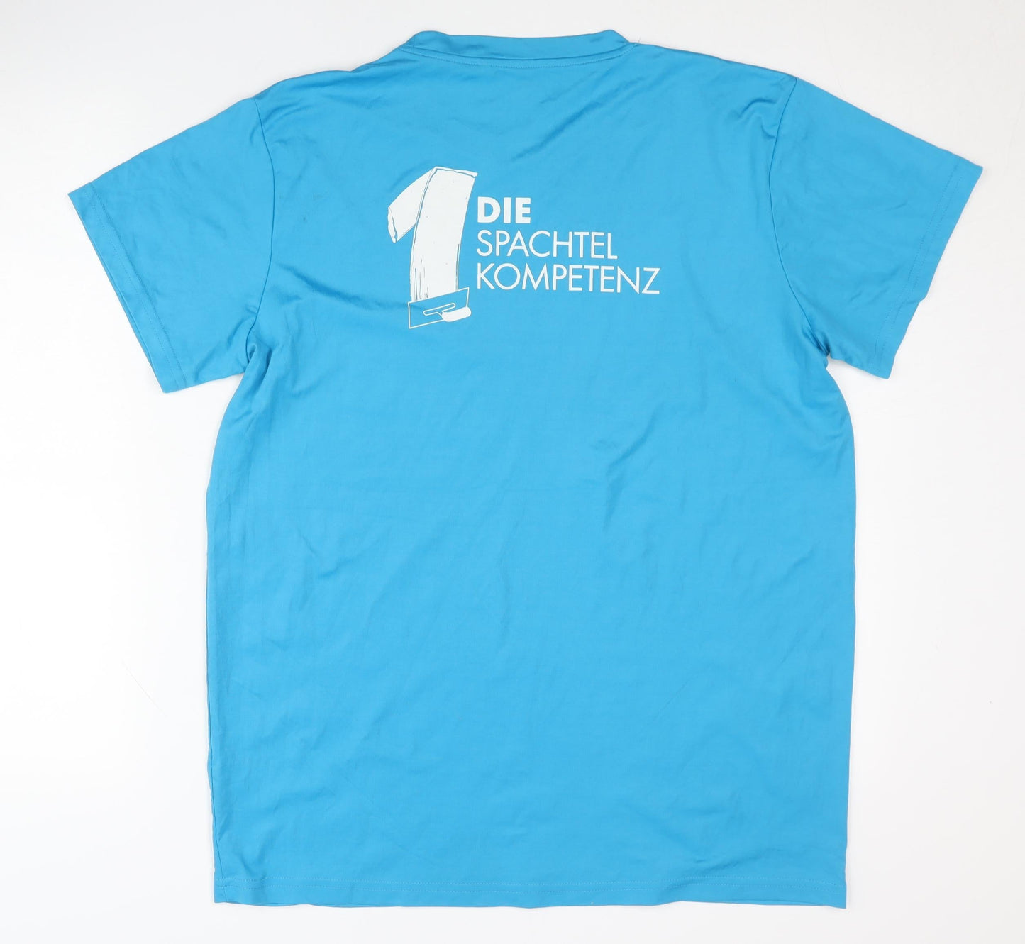 Knauf Blue Men's L T-Shirt Crew Neck Logo Graphic
