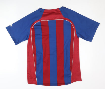 JAKO Men's Football Jersey XS Red Blue Stripe Sport