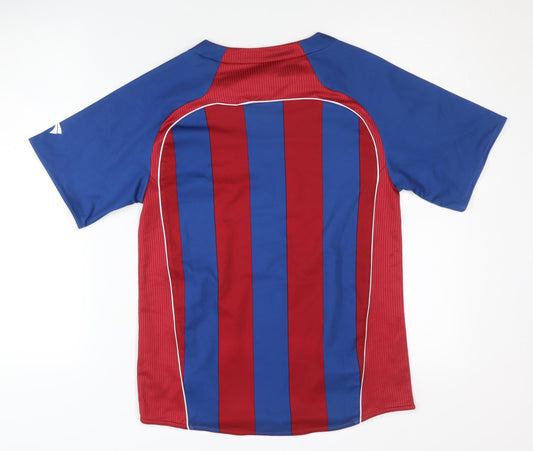 JAKO Men's Football Jersey XS Red Blue Stripe Sport