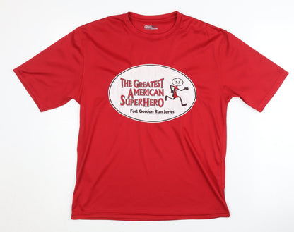 Duo Tec Men's Red Superhero T-Shirt XS