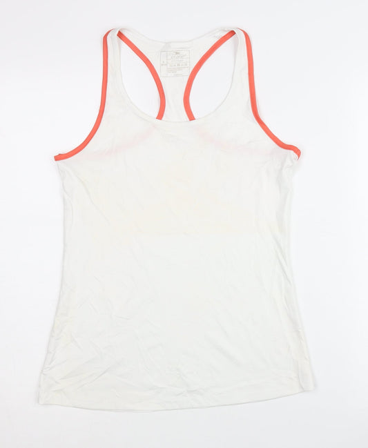 Crane Women's White Tank Top - S, Polyester Activewear