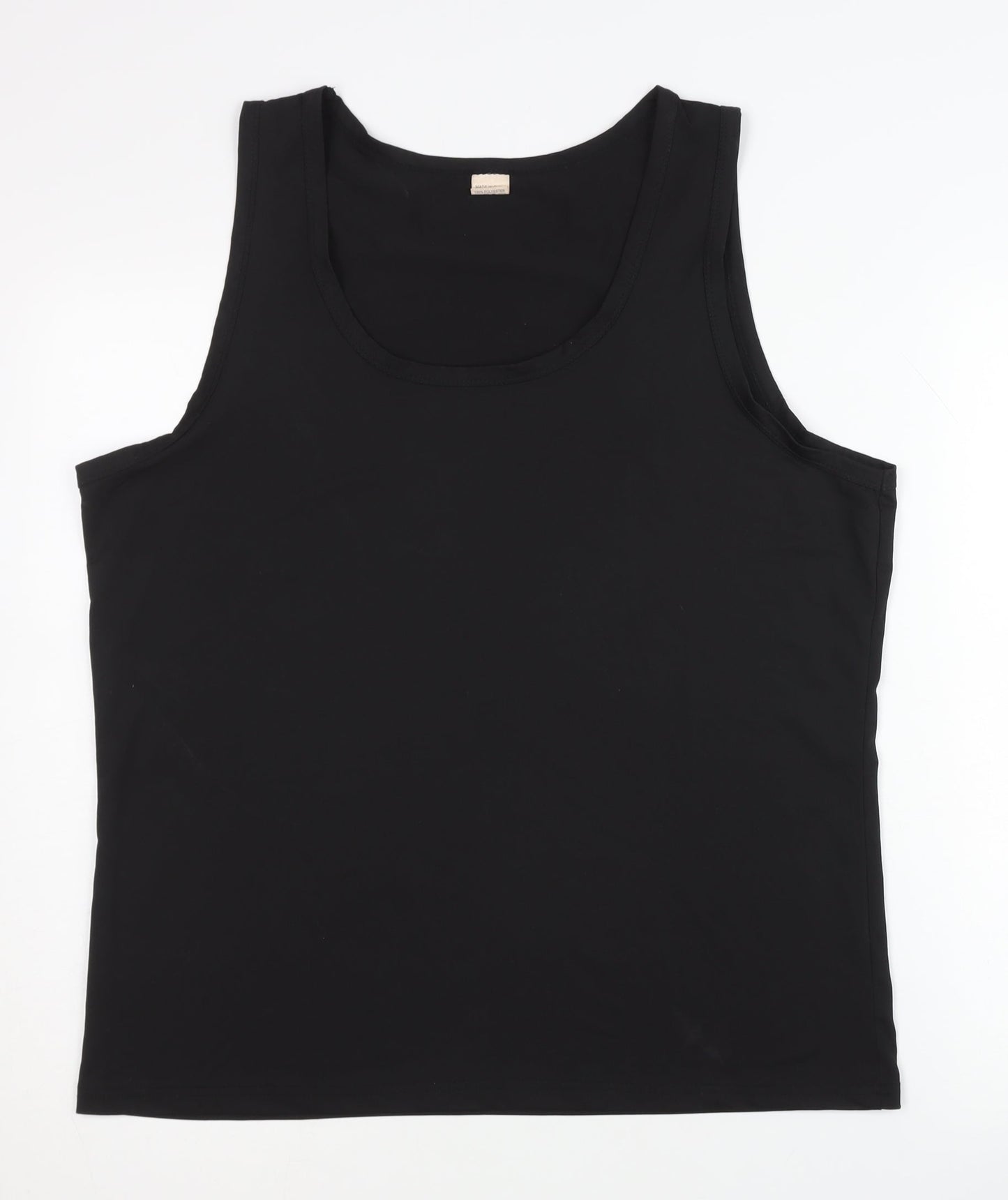 Men's Black Tank Top - Large, Basic Style, Activewear