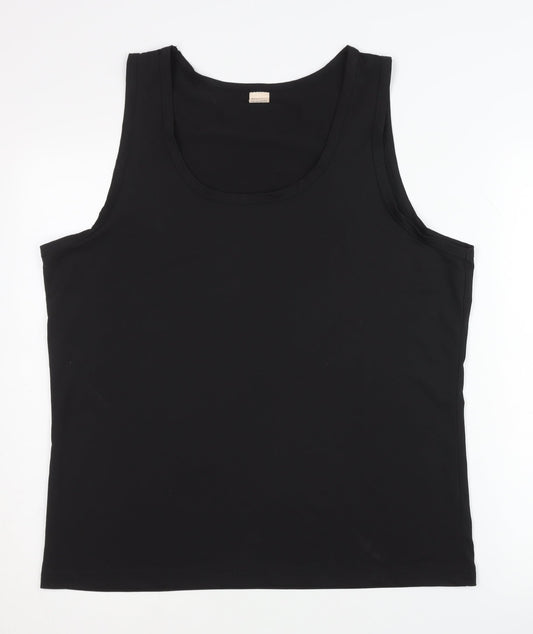 Men's Black Tank Top - Large, Basic Style, Activewear