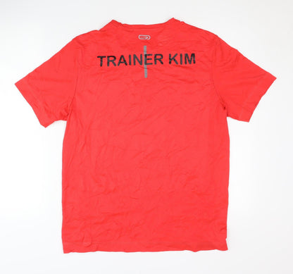 Decathlon Men's Red L T-Shirt, Running, Breathable