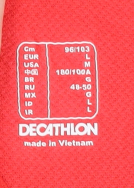 Decathlon Men's Red L T-Shirt, Running, Breathable